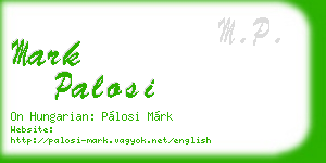 mark palosi business card